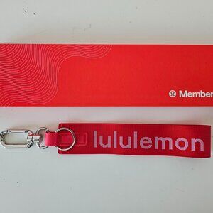 NIB LULULEMON Red Never Lost Keychain w/ Membership Box One Size OS